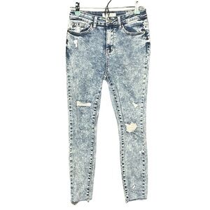 Judy Blue Jeans Womens 1 Light Acid Wash Distressed‎ size 3/26